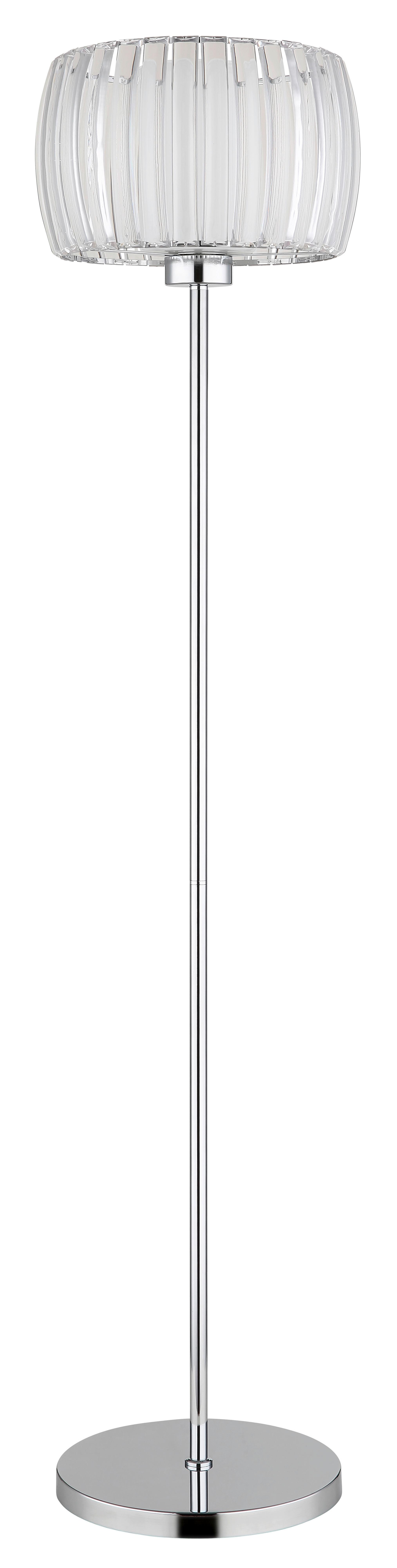 Stehleuchte Fußschalter - Klar/Opal, Design, Glas/Kunststoff (32,5/150cm) - Globo