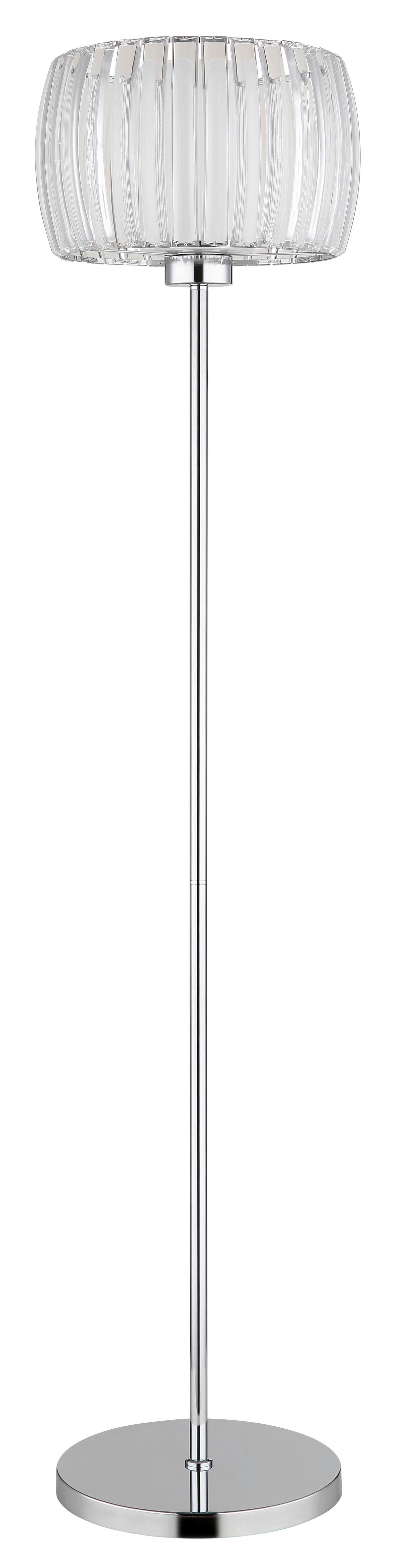 Stehleuchte Fußschalter - Klar/Opal, Design, Glas/Kunststoff (32,5/150cm) - Globo