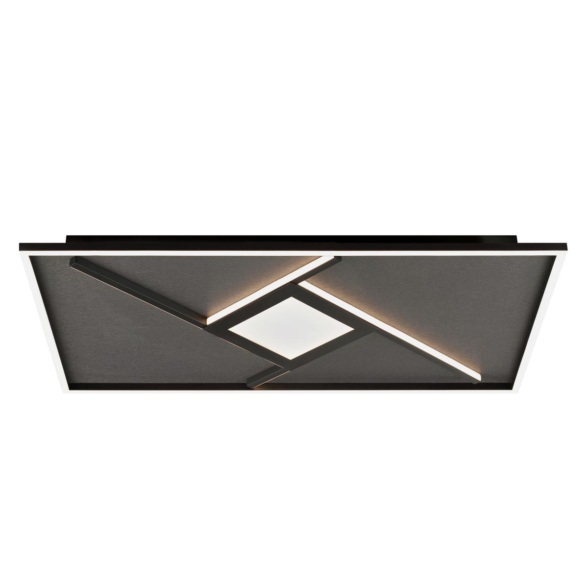 Led-deckenleuchte Hardy Schwarz B: 71 Cm - Schwarz, Design, Kunststoff/Textil (4,7/71/41cm) - Brilliant