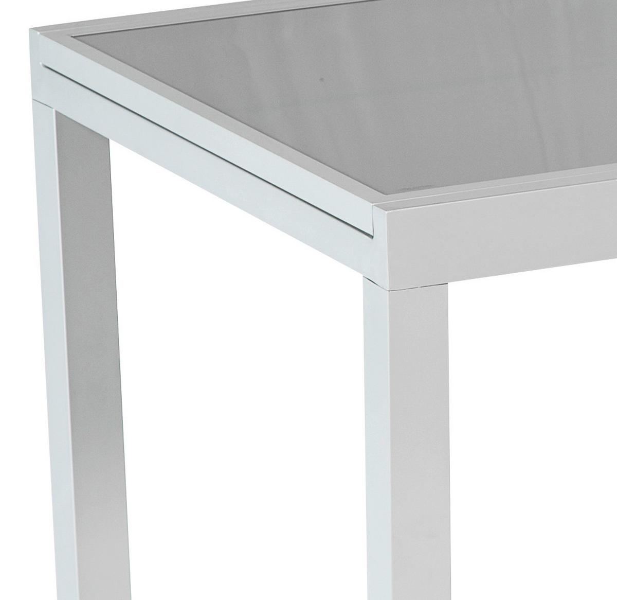 Gartengarnitur 7-Tlg. Taviano Metall/Textil/Glas - Silberfarben/Braun, ROMANTIK / LANDHAUS, Textil/Metall - Gardenson