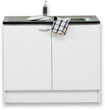 Mosogató-alsószekrény Speed - Fehér, modern, Faalapú anyag (100/85/47cm)