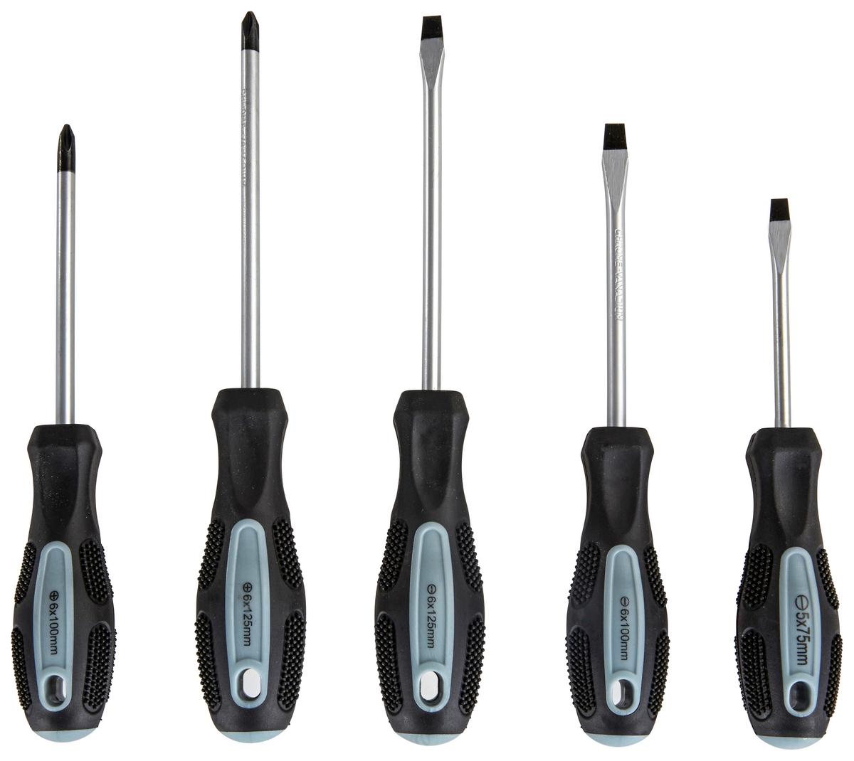 Schraubendreher-Set Fabius 5--Teilig. Aus Crv-Stahl - KONVENTIONELL, Metall