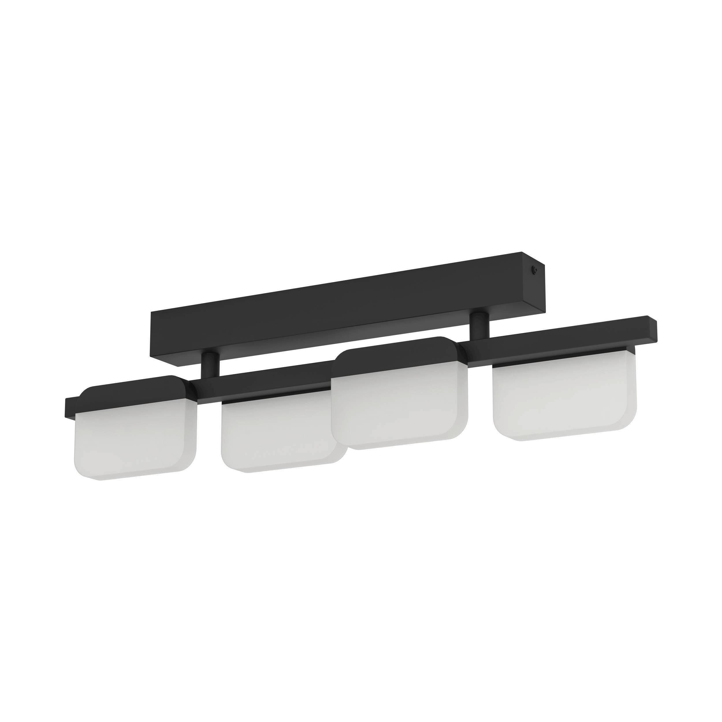 Deckenleuchte 98874* Ervidal - Schwarz, Design, Kunststoff/Metall (62,5/6/16cm) - Eglo