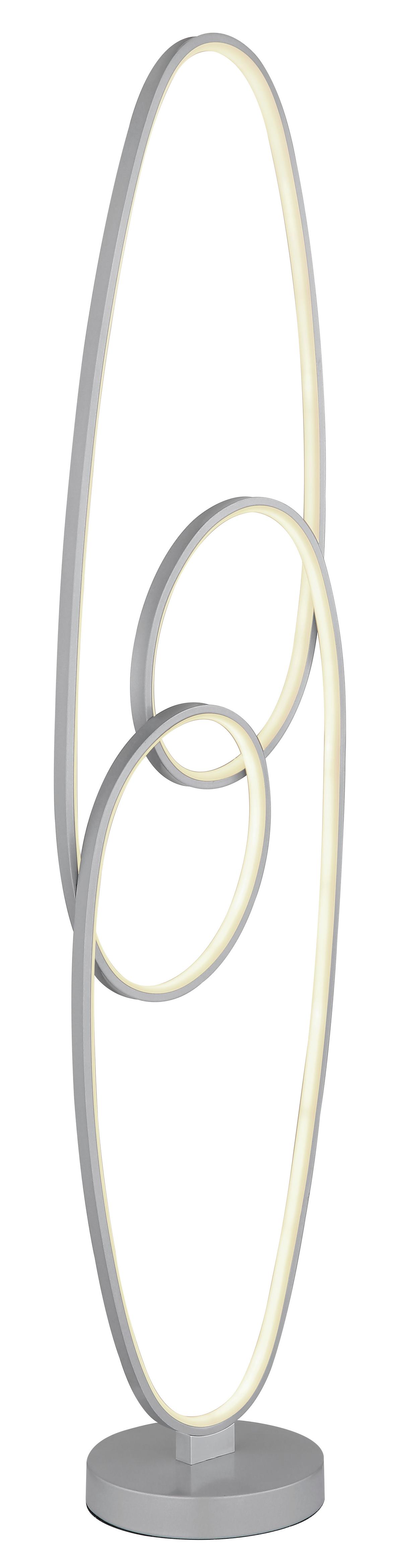 Led-stehleuchte 67177-36sn - Transparent/Silberfarben, Design, Kunststoff/Metall (29/20/122cm) - Globo