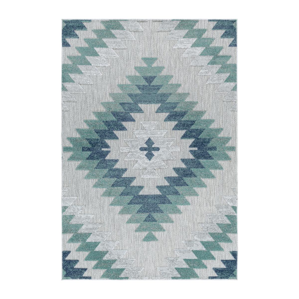 Flachwebteppich Bahama - Blau, Design, Textil (140/200cm) - Novel