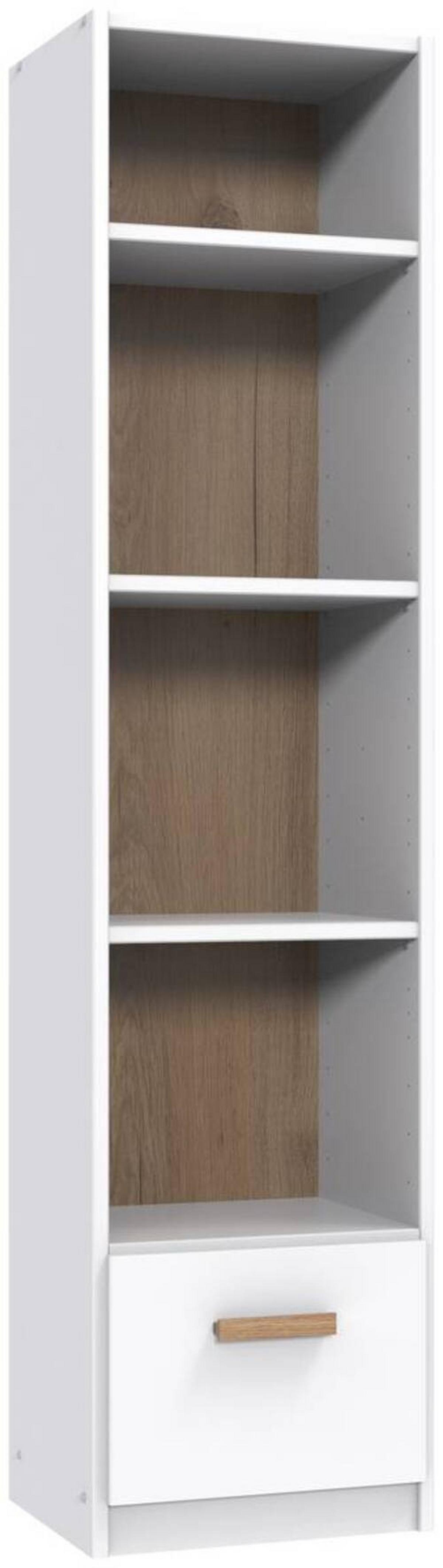 Gotland Eichefarben/Weiß B: 47 cm - Eichefarben/Weiß, MODERN, Holzwerkstoff (47/197/40cm) - MID.YOU