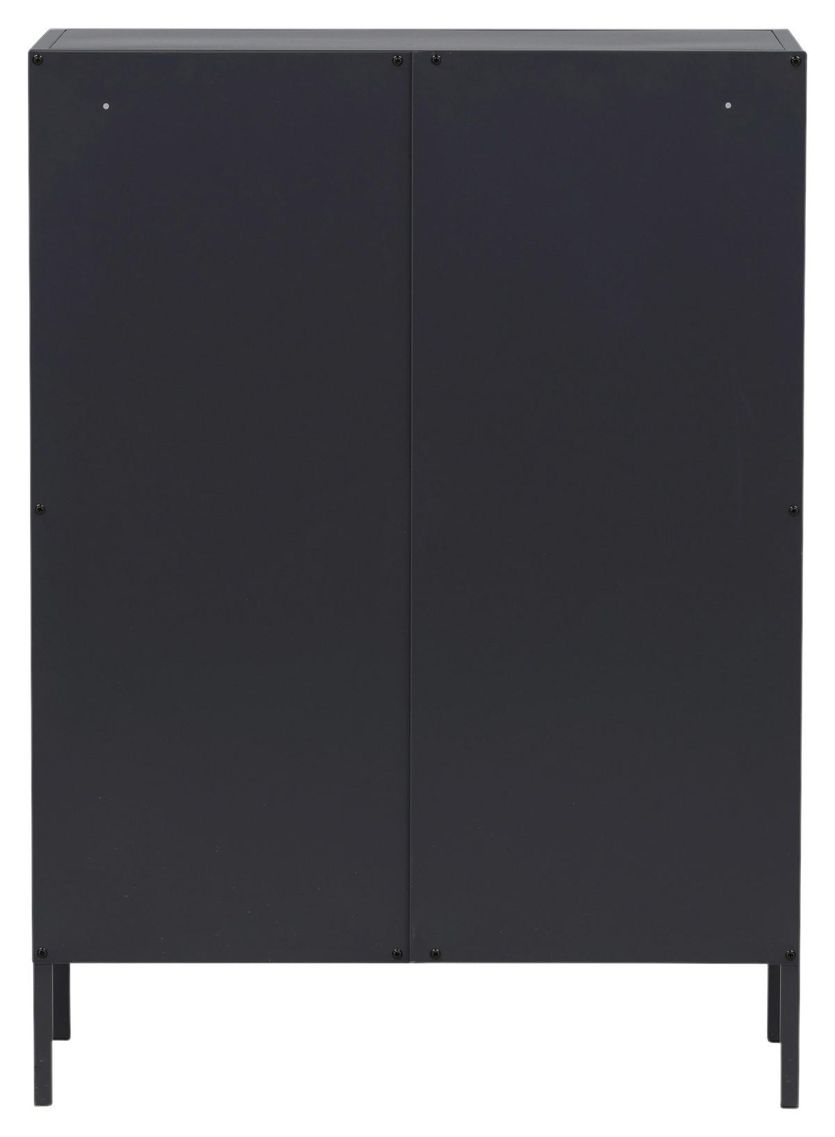 Bücherwand Misha - Dunkelgrau/Grau, Design, Metall (80/110/40cm) - Livetastic