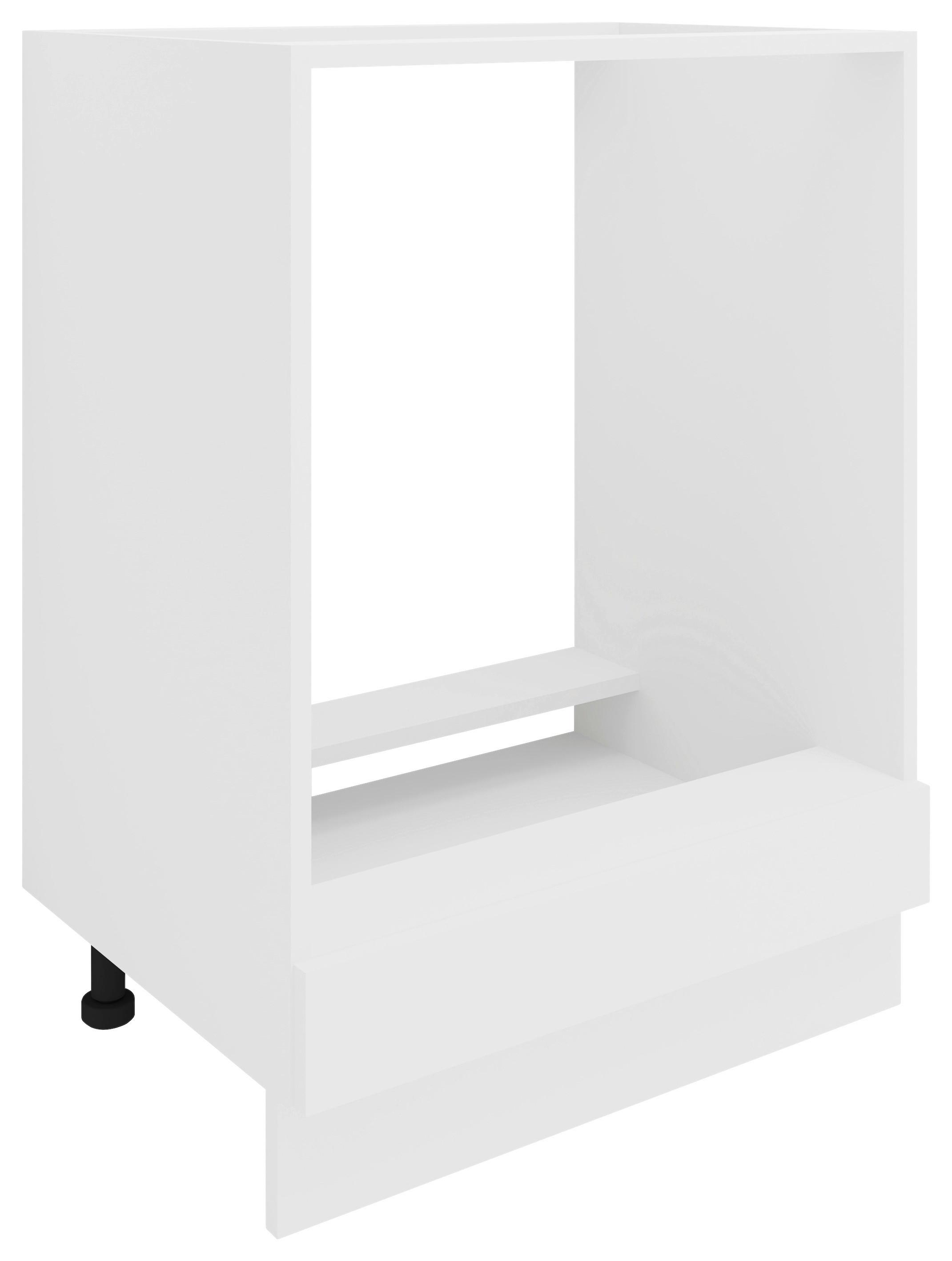 Herdumbauschrank Esilo B: 60 cm Weiß - Weiß, KONVENTIONELL, Holzwerkstoff (60/82/46cm) - MID.YOU