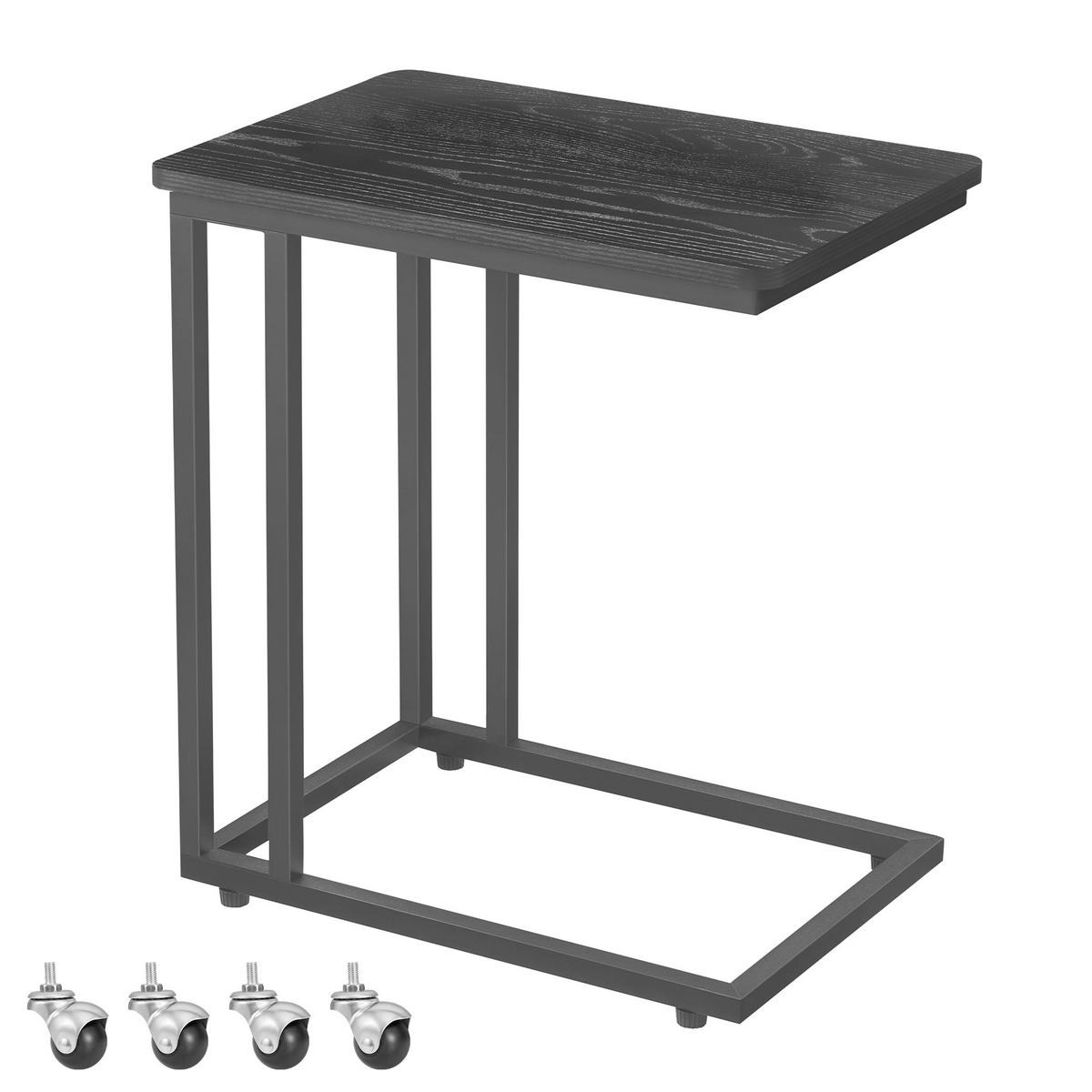 Beistelltisch Schwarz B: 50 Cm - Schwarz, Trend, Holzwerkstoff/Metall (50/56/35cm) - MID.YOU