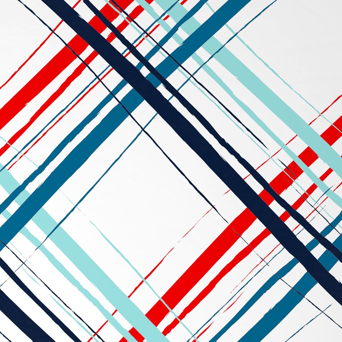 Bettwäsche Jule - Blau/Rot, MODERN, Textil - Luca Bessoni