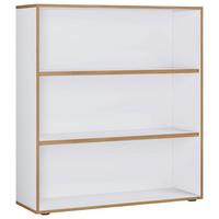 Regal Salia Weiß, Honigeiche B: 100 Cm - Honigeiche/Schwarz, Design, Holzwerkstoff (100/110/33cm) - MID.YOU