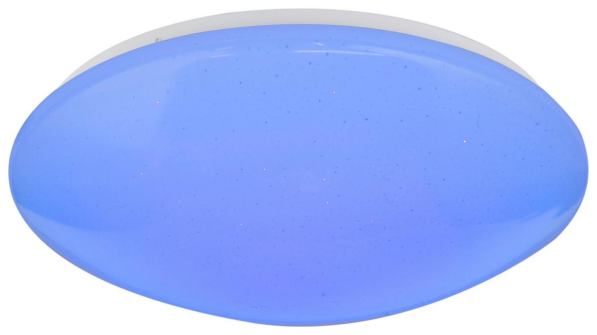 LED-Deckenleuchte Ø 39 cm mit Fernbedienung - Opal/Weiß, Basics, Kunststoff/Metall (39/11cm) - Globo