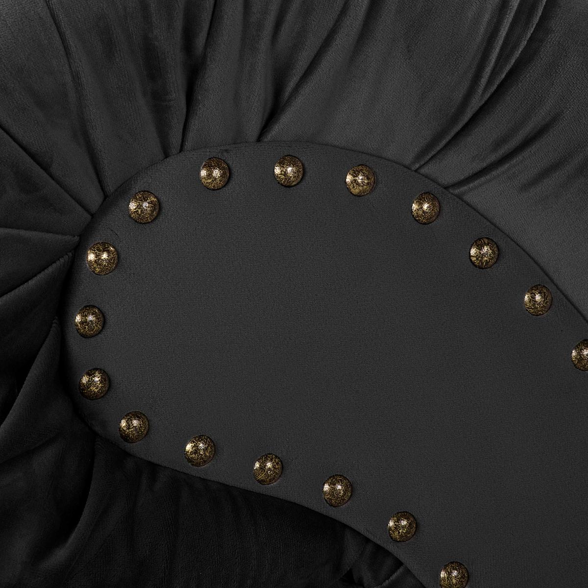 Récamiere Pako Schwarz B: 185cm - Schwarz/Braun, Design, Textil (185/93/75cm) - Livetastic