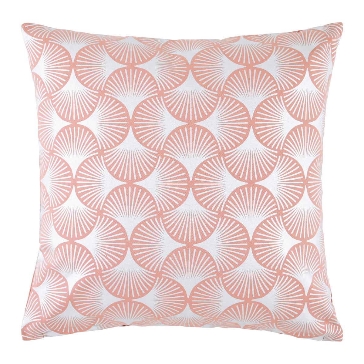 DEKORAČNÝ VANKÚŠ SHINY GINGKO -EXT- - strieborná/staroružová, Romantik / Landhaus, textil (45/45cm) - Mömax