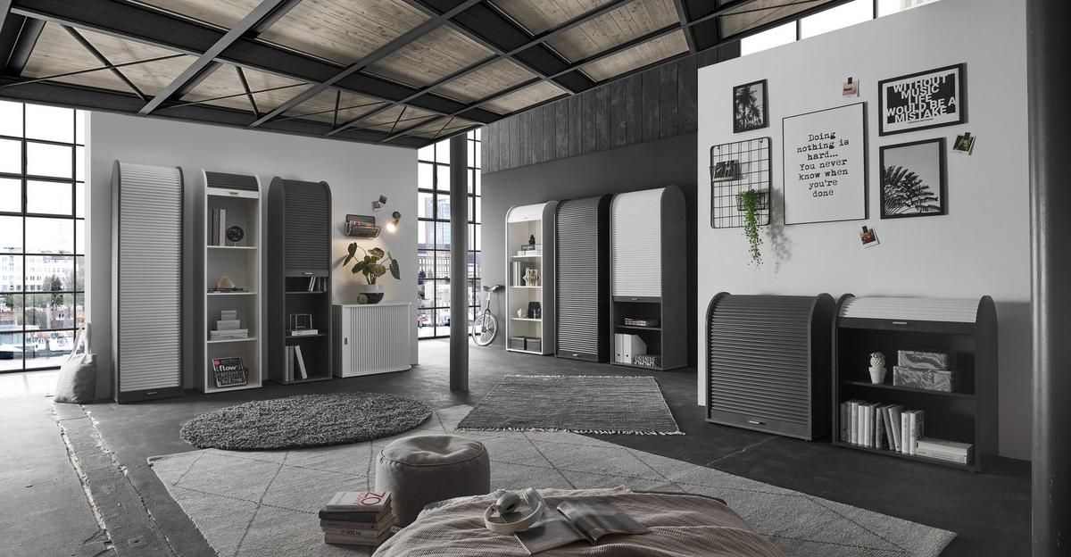 Aktenschrank Weiß B: 46 cm - Weiß, MODERN, Holzwerkstoff/Kunststoff (46/192/44cm) - Livetastic