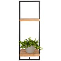 NÁSTENNÝ REGÁL ALIA -SB- - čierna/farba akácie, Modern, kov/drevo (25/75/25cm) - Mömax