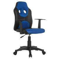 Jugenddrehstuhl Kid Racer Al Blau/schwarz - Blau/Schwarz, Basics, Kunststoff (54/90-100/48cm) - MID.YOU