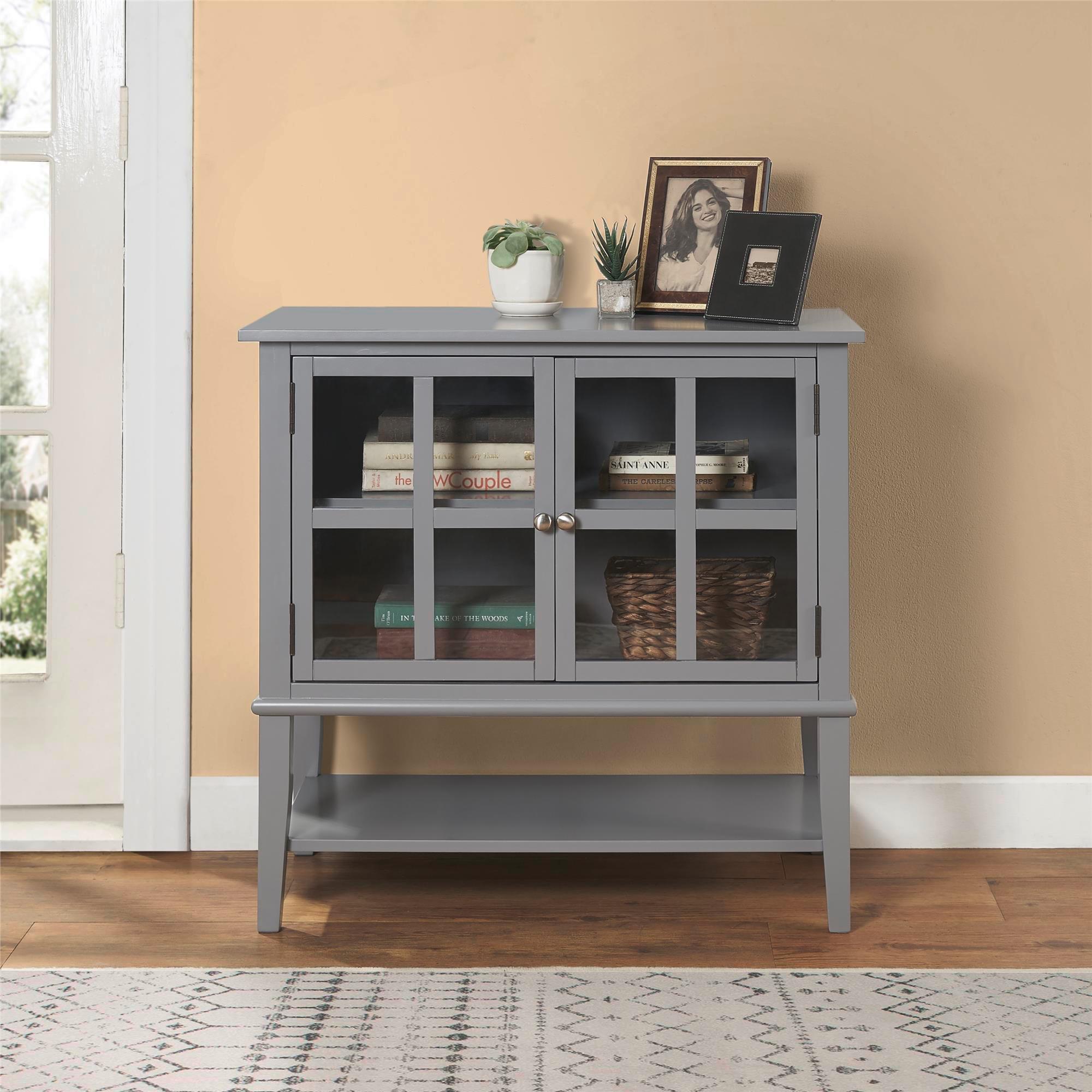 Kommode Franklin Grau B: 79 Cm - Grau, Design, Glas/Holz (79/77/39cm) - MID.YOU