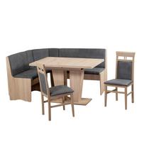 Eckbankgruppe Duisburg Veibso Titanic Grau/eiche D. B: 125cm - Grau/Sonoma Eiche, KONVENTIONELL, Holz/Holzwerkstoff (125/89/165cm) - MID.YOU