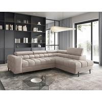Ecksofa Ferucce Beige S: 276x200 Cm - Beige/Schwarz, Design, Textil (276/200cm) - MID.YOU