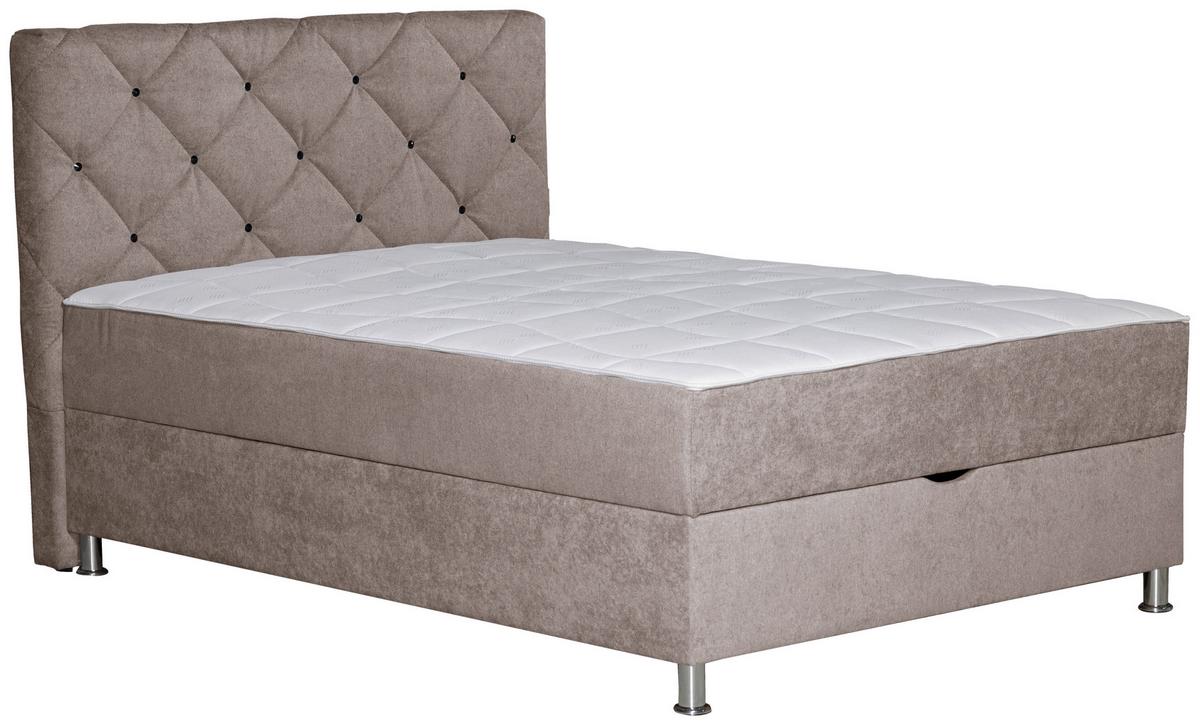 Box-ágy Black Diamond - világosbarna, Design, textil (120/200cm) - Modern Living