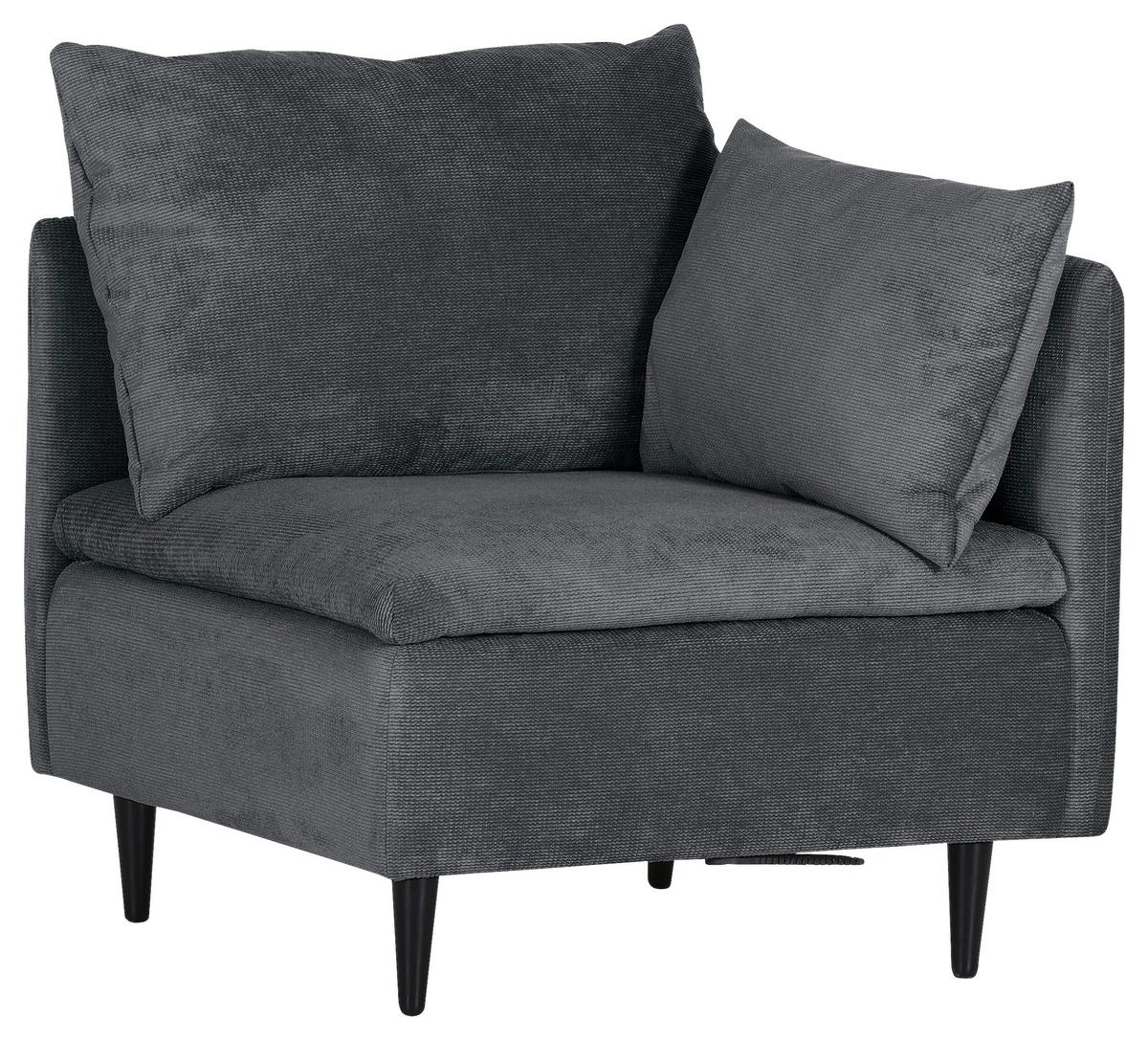 Sofaelement Fynn, Anthrazit B: 83 cm - Anthrazit/Schwarz, KONVENTIONELL, Textil (83/72/83cm) - MID.YOU