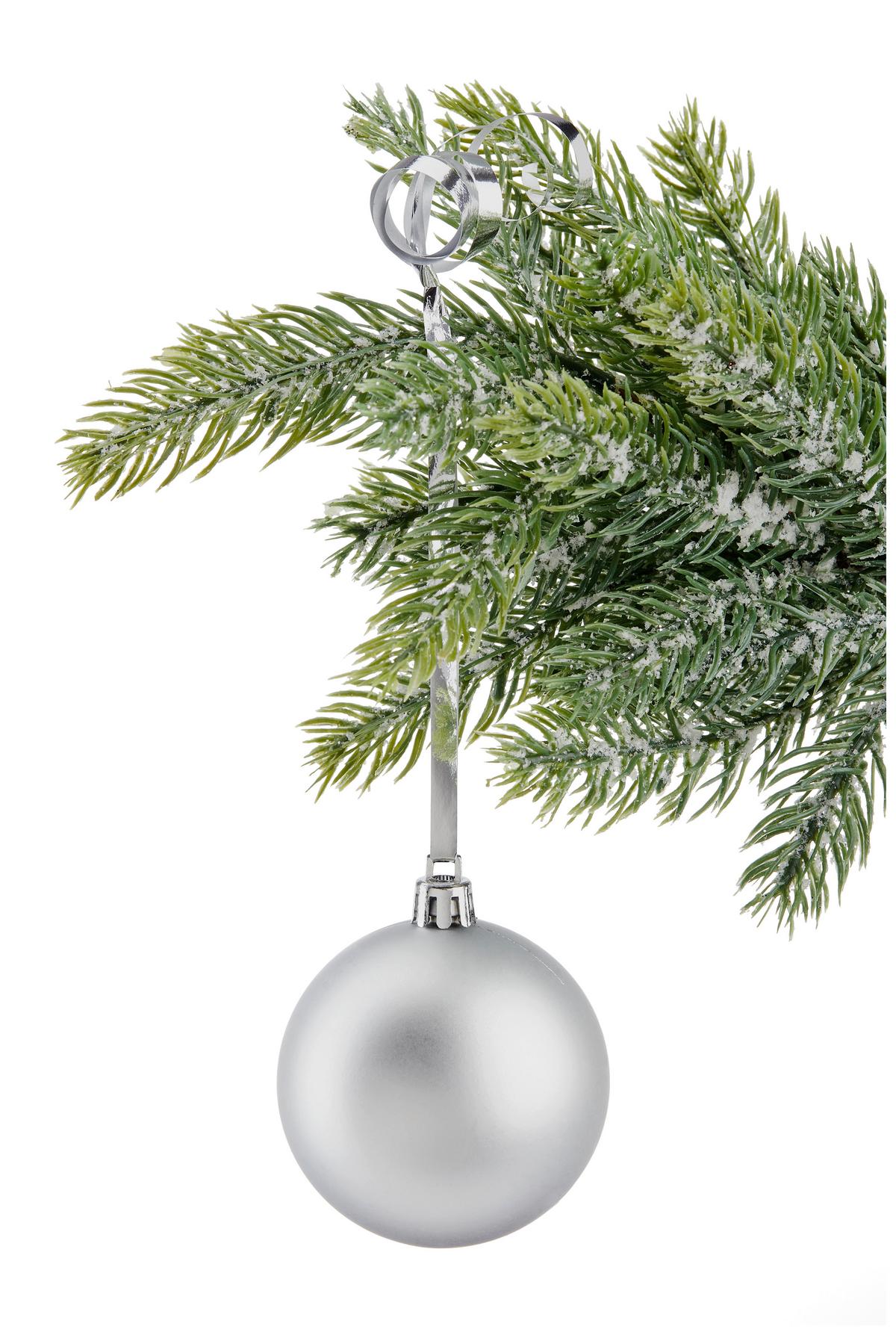 Christbaumkugel Kunststoff Goldfarben Set Aus 28 Stk. - Silberfarben/Braun, KONVENTIONELL, Karton/Kunststoff (6cm) - Luca Bessoni