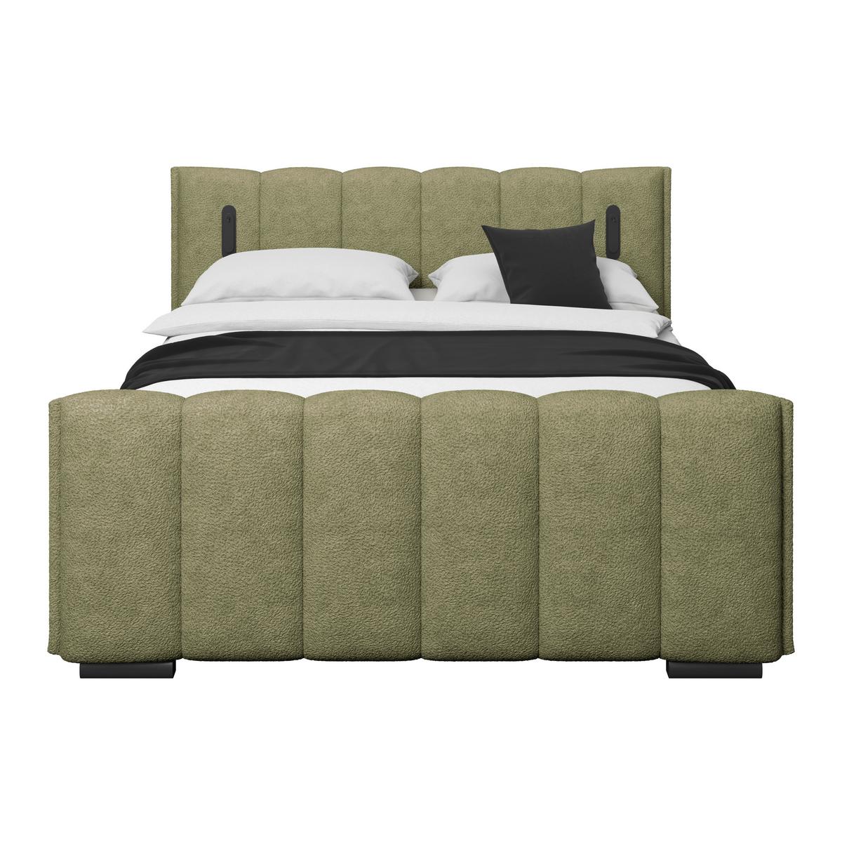 Boxspringbett Elysia inkl. Bettkasten 200x200 - Schwarz/Grün, Trend, Holz/Holzwerkstoff (200cm) - Luca Bessoni