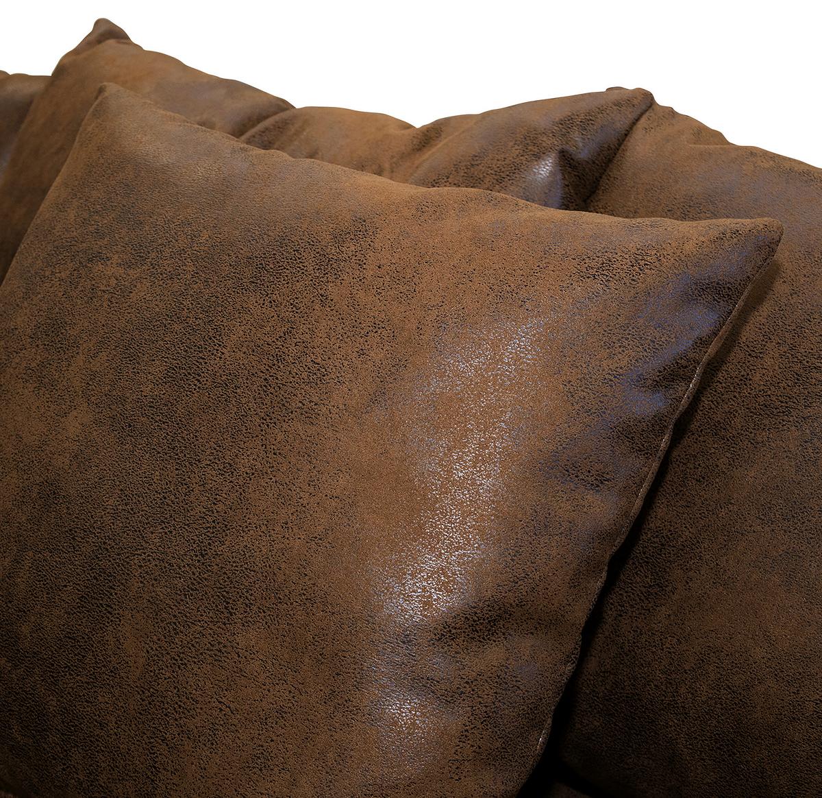 Ecksofa Pruno, Braun S: 174x247 Cm - Schwarz/Braun, Design, Textil (174/247cm) - MID.YOU