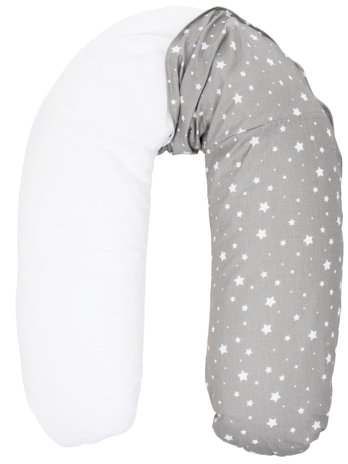 Stillkissen Grau/Weiß L: 160 cm Grau/Weiß Bezug Abnehmbar - Weiß/Grau, MODERN, Textil (160cm) - Fillikid