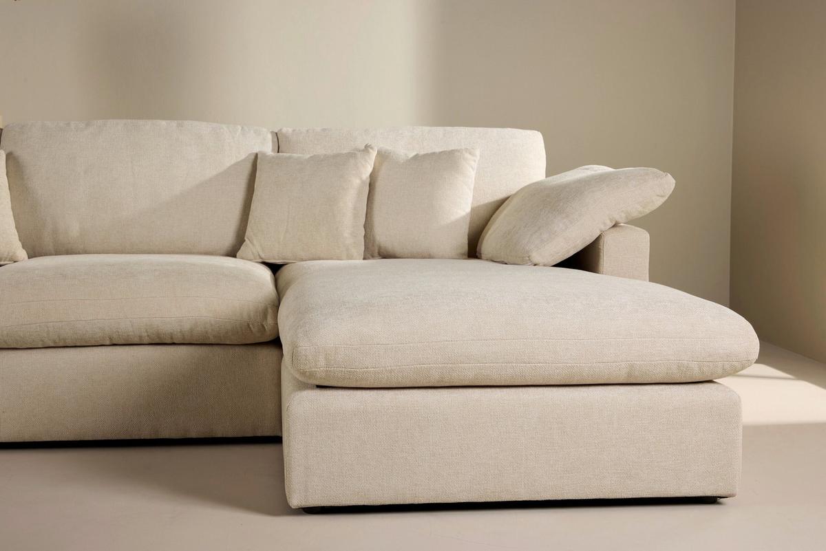 Ecksofa Amalfi Beige B: 297cm - Beige, MODERN, Kunststoff/Textil (297/85/107cm) - Livetastic