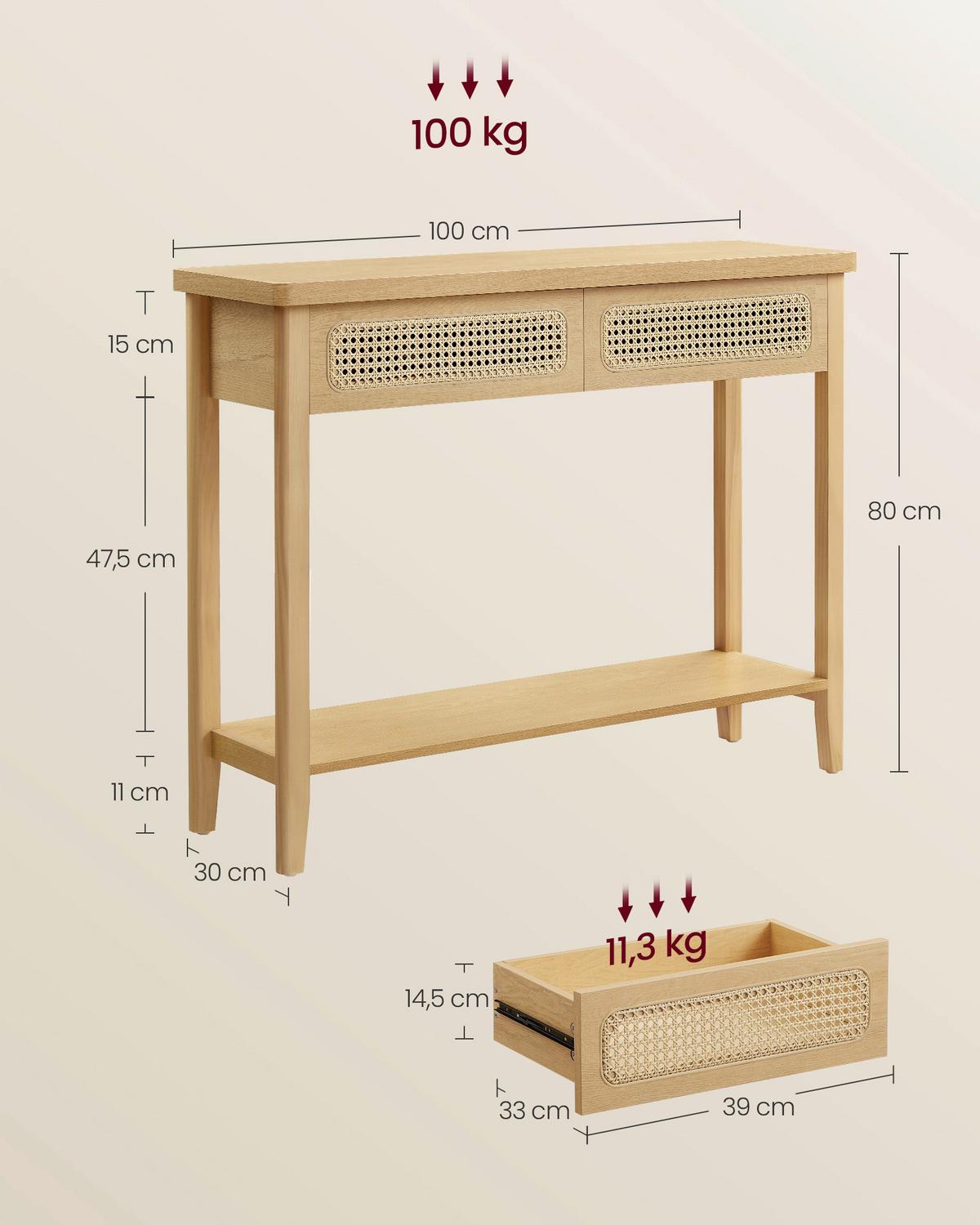 Konsole Pinienfarben Dekor B: 100 Cm - Braun/Pinienfarben, Trend, Holzwerkstoff (100/80/30cm) - MID.YOU