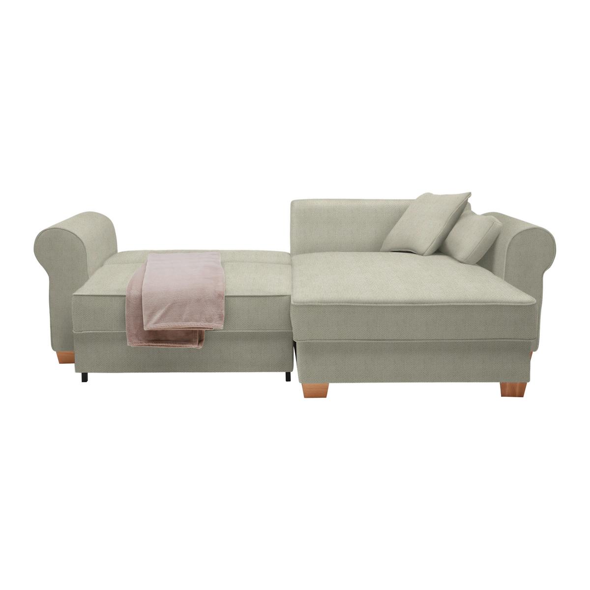 Sedací souprava ANGELO, oboustranná, světle šedá - světle šedá, Moderní, dřevo/kompozitní dřevo (255/92/185cm) - Mömax