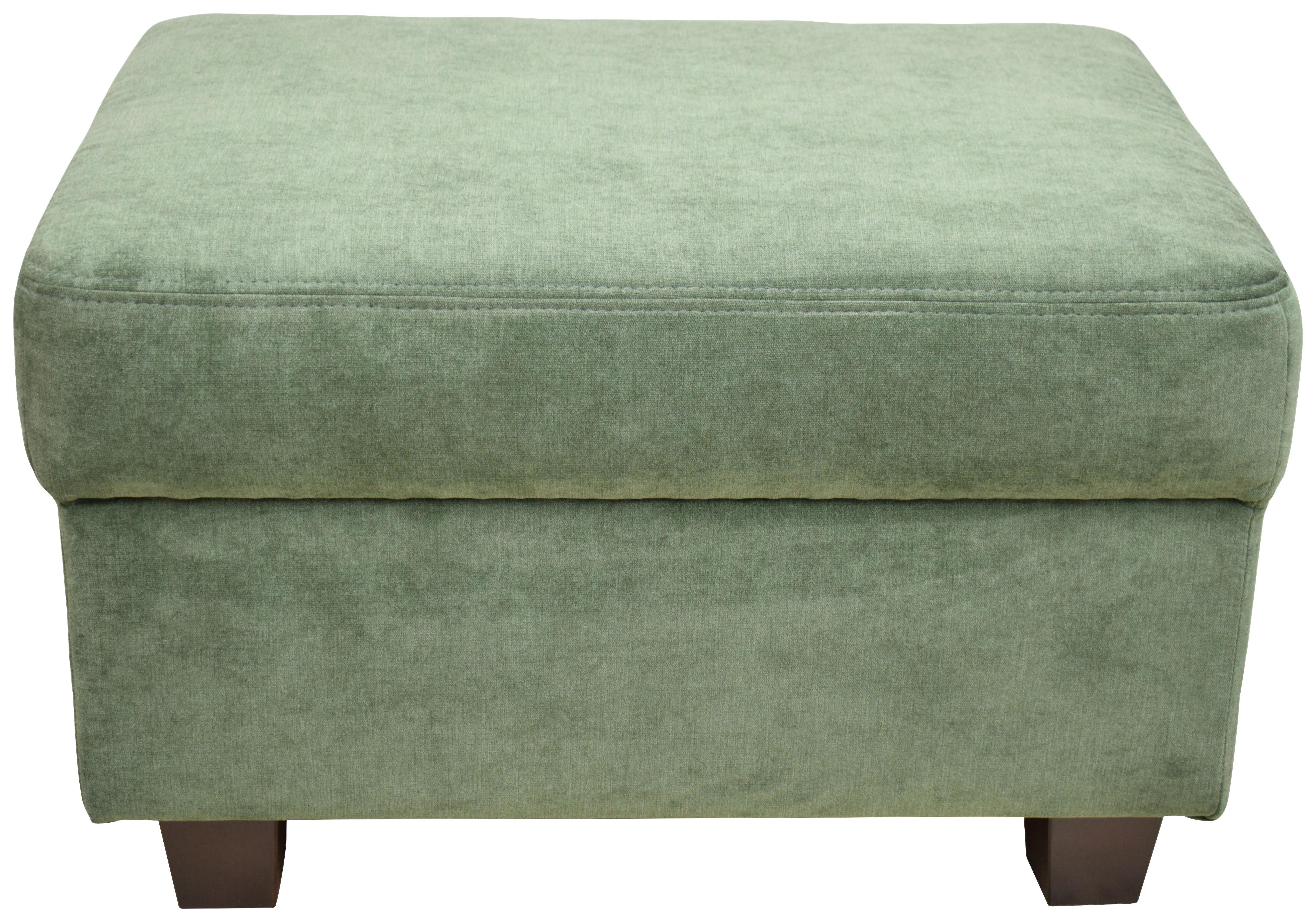 Polsterhocker Norma Grün Mikrofaser H: 41 Cm - Wengefarben/Grün, Design, Textil (67/41/52cm) - MID.YOU