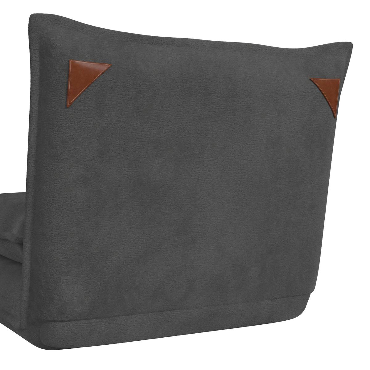 Rozkladacie kreslo MACY, tmavosivá, max. 120 kg - tmavosivá, Modern, kov/textil (83/35/65cm) - Bessagi Home