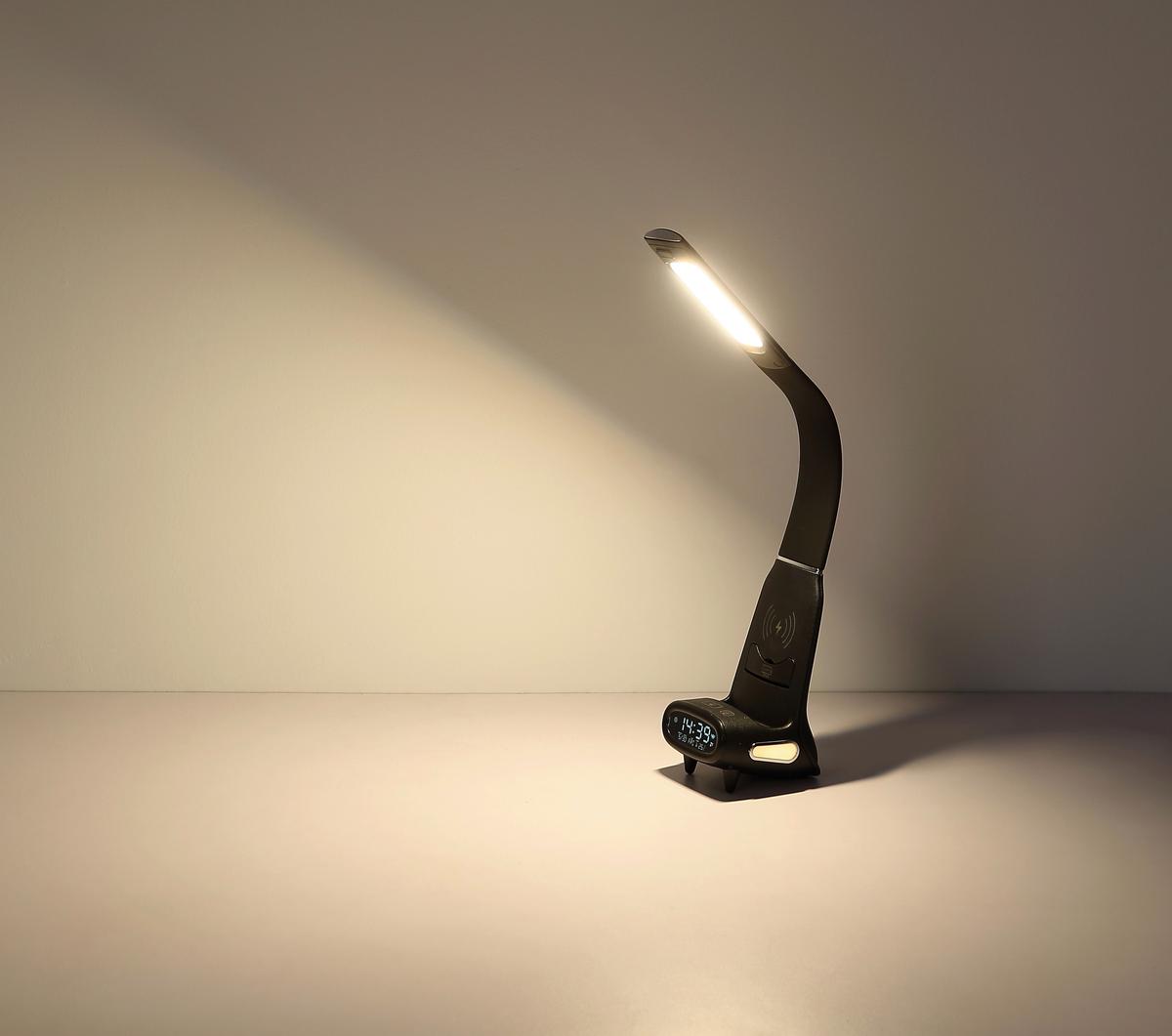 Led-tischleuchte Touchdimmer - Chromfarben/Schwarz, Design, Kunststoff (25/10/50cm) - Globo