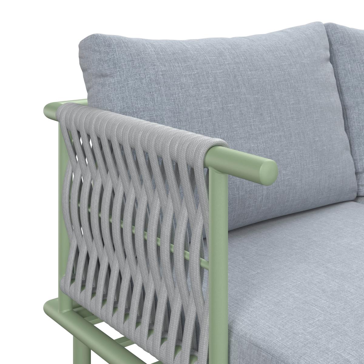 Loungegarnitur Daytona - Alufarben/Naturfarben, MODERN, Holz/Kunststoff - Beldano