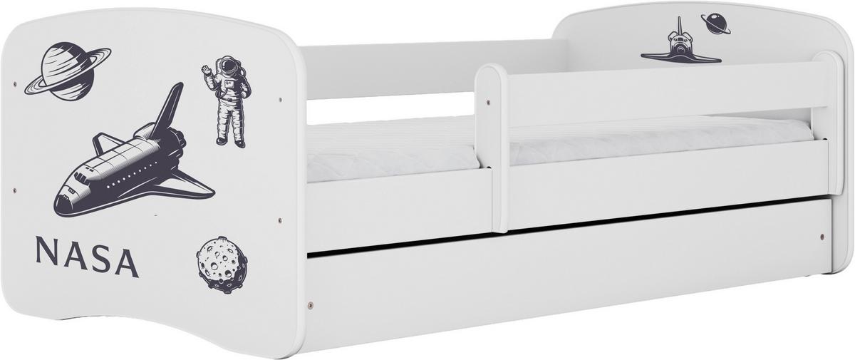 Kinder-/Juniorbett Babydreams inkl. Matratze 80x160 - Birkefarben/Weiß, MODERN, Holz/Holzwerkstoff (80/160cm) - MID.YOU