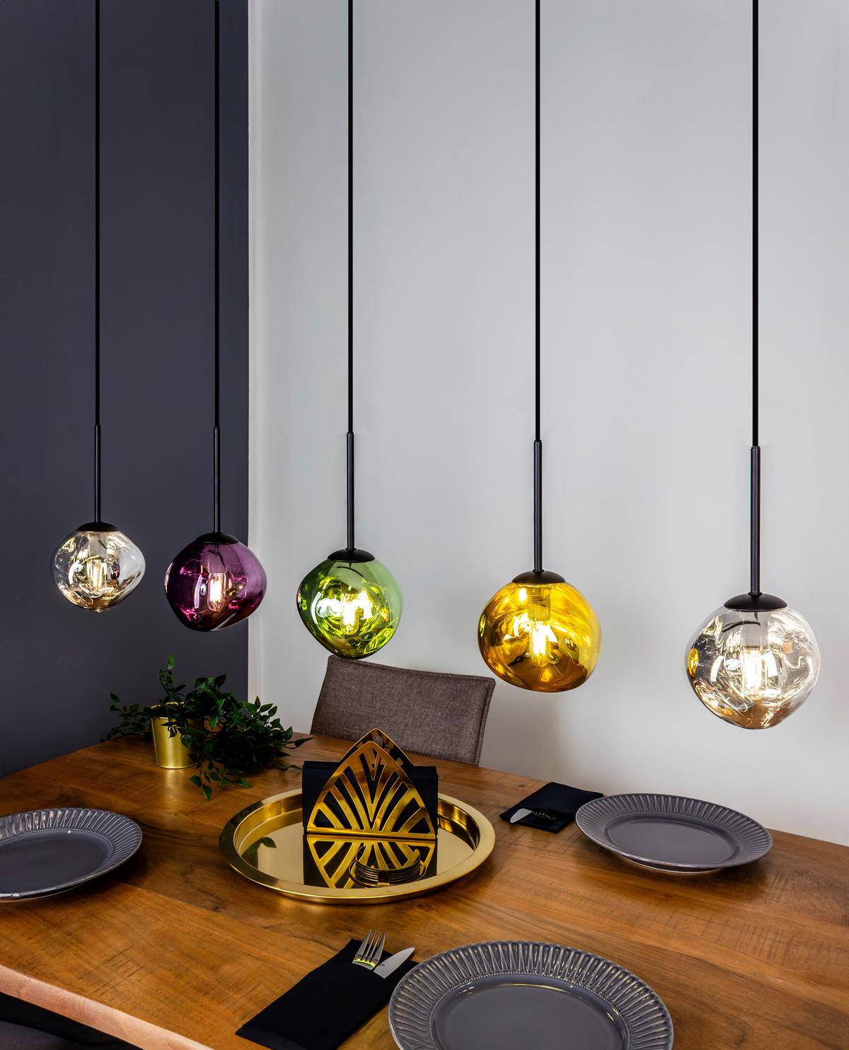 Hängeleuchte Canopus Multicolor L: 115 cm - Multicolor, Basics, Glas (115/15/150cm)