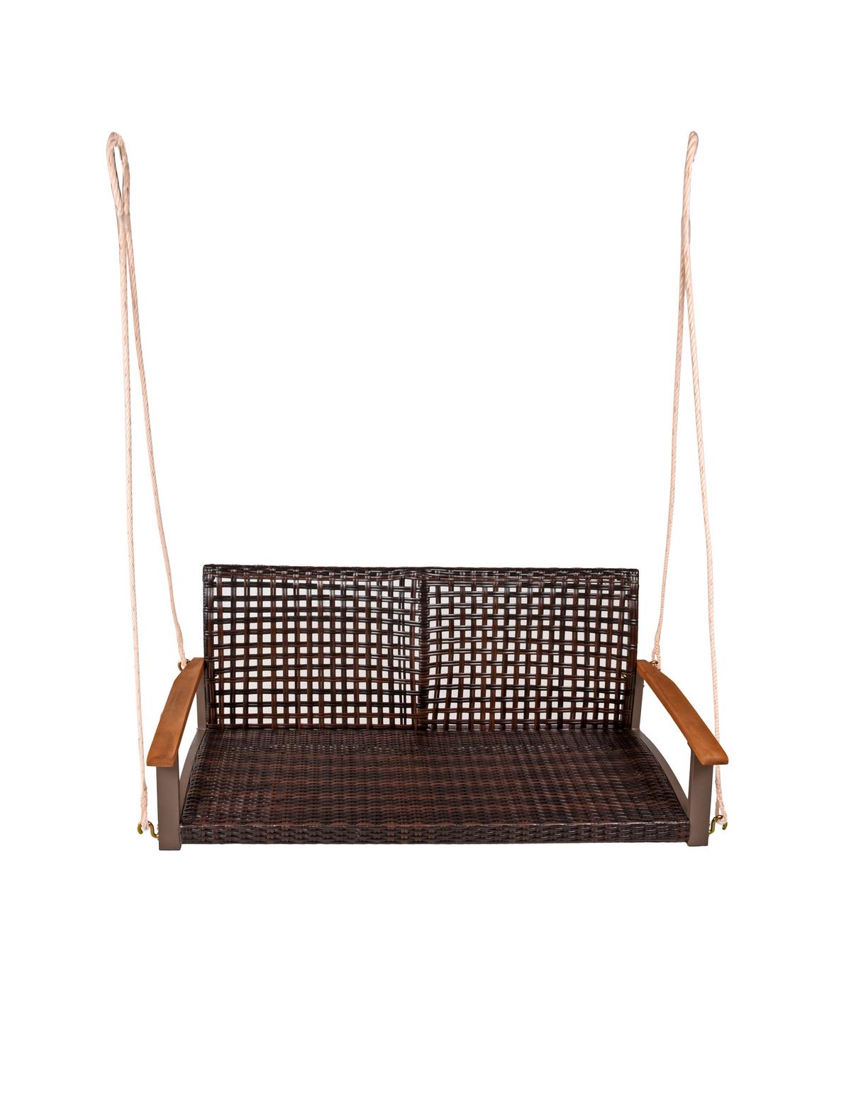 Gartenbank Echtholz/stahl Hängend 2-Sitzer Cuneo - Braun/Grau, Basics, Holz/Kunststoff (120/79/57cm) - Gardenson