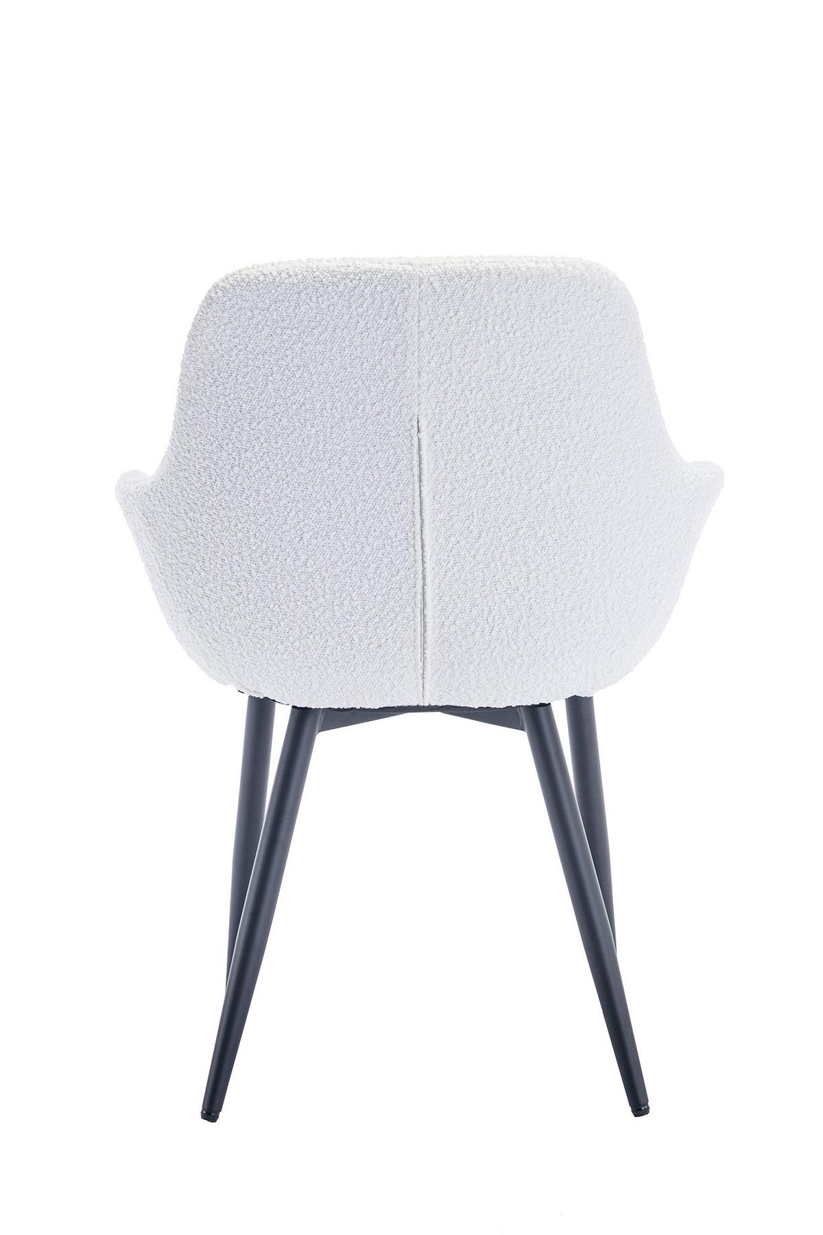 Stuhl-Set Weiß B: 64 cm - Schwarz/Weiß, MODERN, Textil/Metall (64/86/59cm) - Livetastic