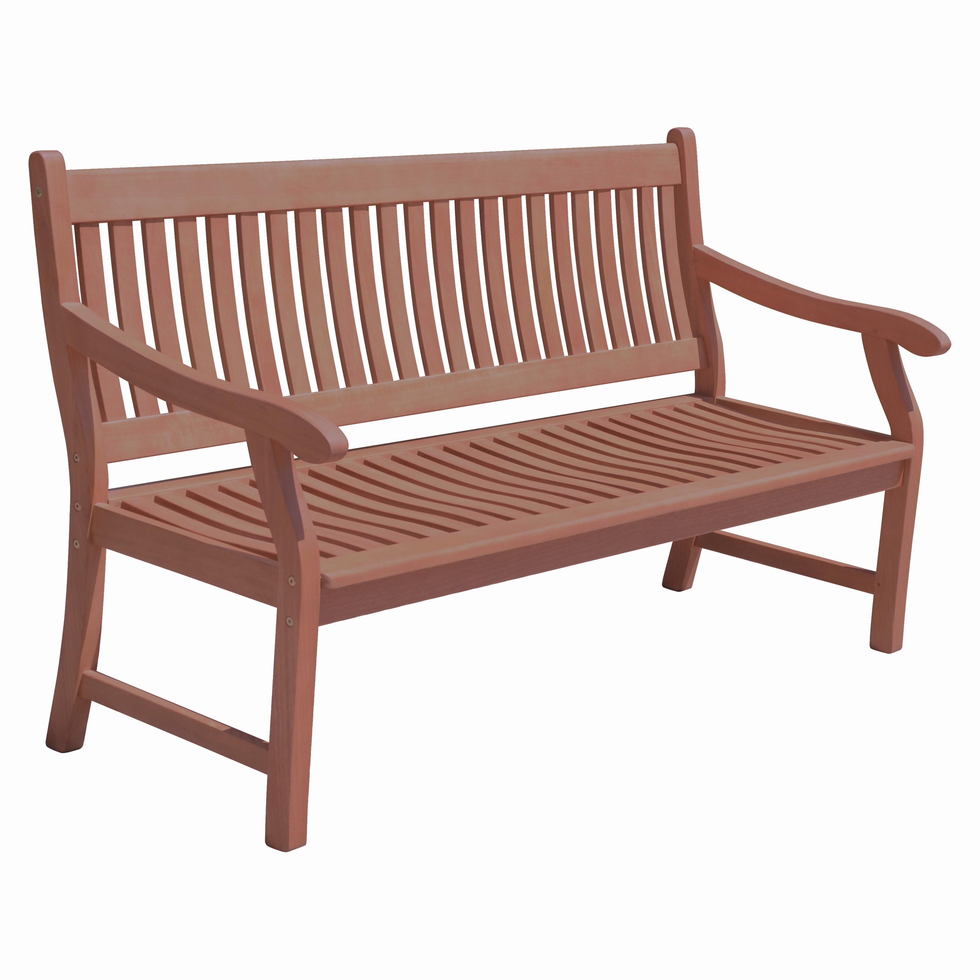 Gartenbank Eukalyptusholz 3-Sitzer - Eukalyptusholzfarben, Basics, Holz (158/68/90cm) - Gardenson