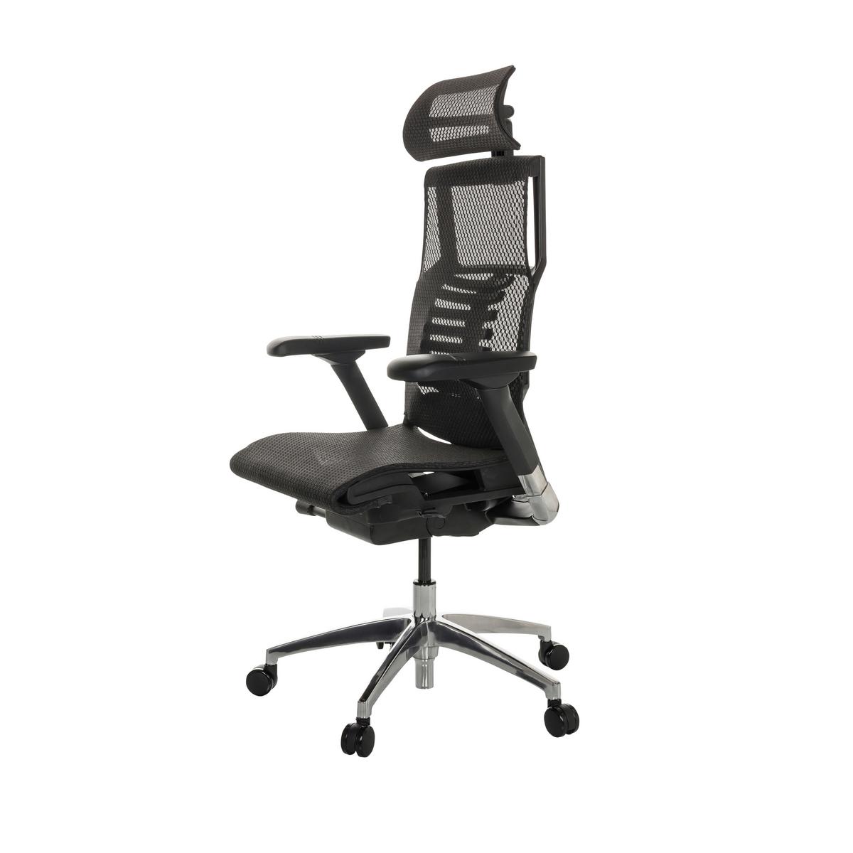 Drehstuhl Dynafit II - Silberfarben/Schwarz, Basics, Kunststoff/Textil (67/119-135/60cm) - MID.YOU