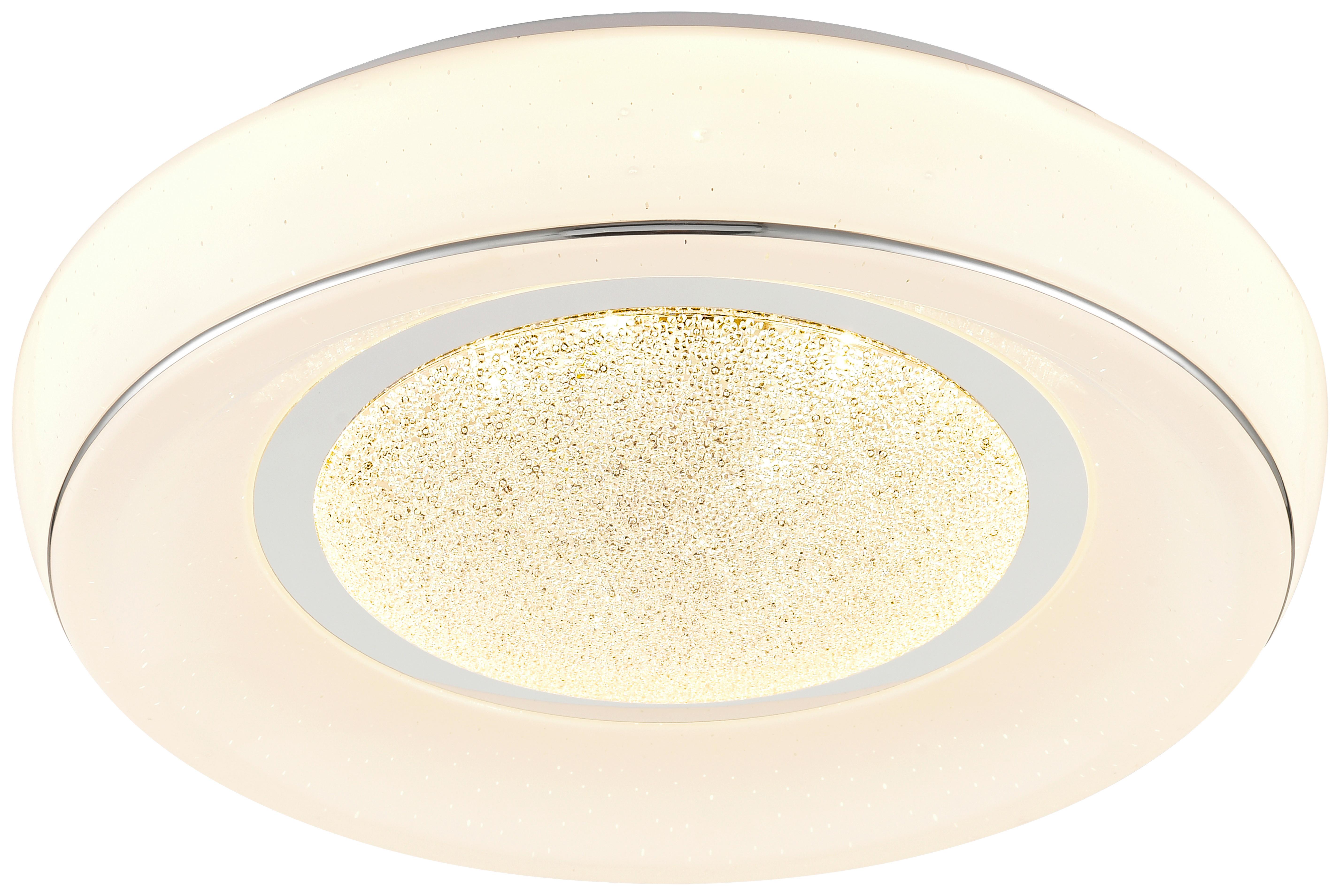 LED-Deckenleuchte Beatrice Ø 39 cm mit Sternenhimmel - Weiß, MODERN, Kunststoff/Metall (39/9cm) - Luca Bessoni