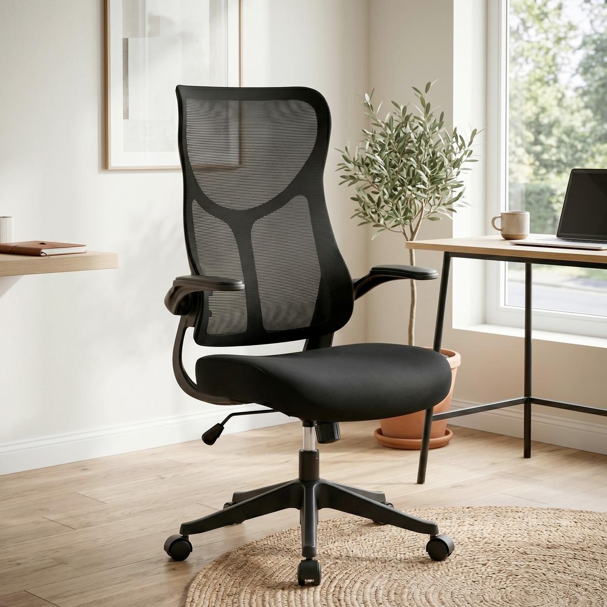 Otočná stolička ROXY - čierna, Design, kov/drevo (63/106-114/68cm) - Mömax