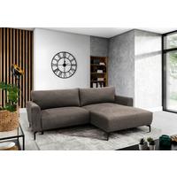 Ecksofa Prince Hellbraun S: 240x163 cm - Hellbraun/Schwarz, Design, Textil (240/163cm) - MID.YOU