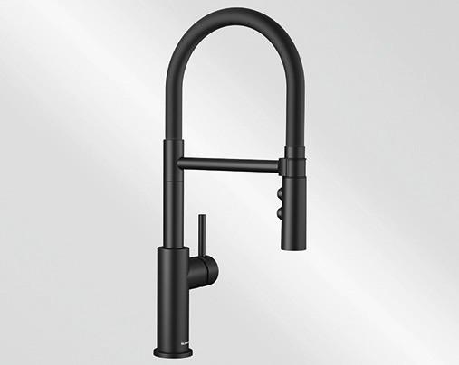 Küchenarmatur Catris-S Flexo Schwarz Schwenkbar - Schwarz, Basics, Metall (47,5cm) - Blanco