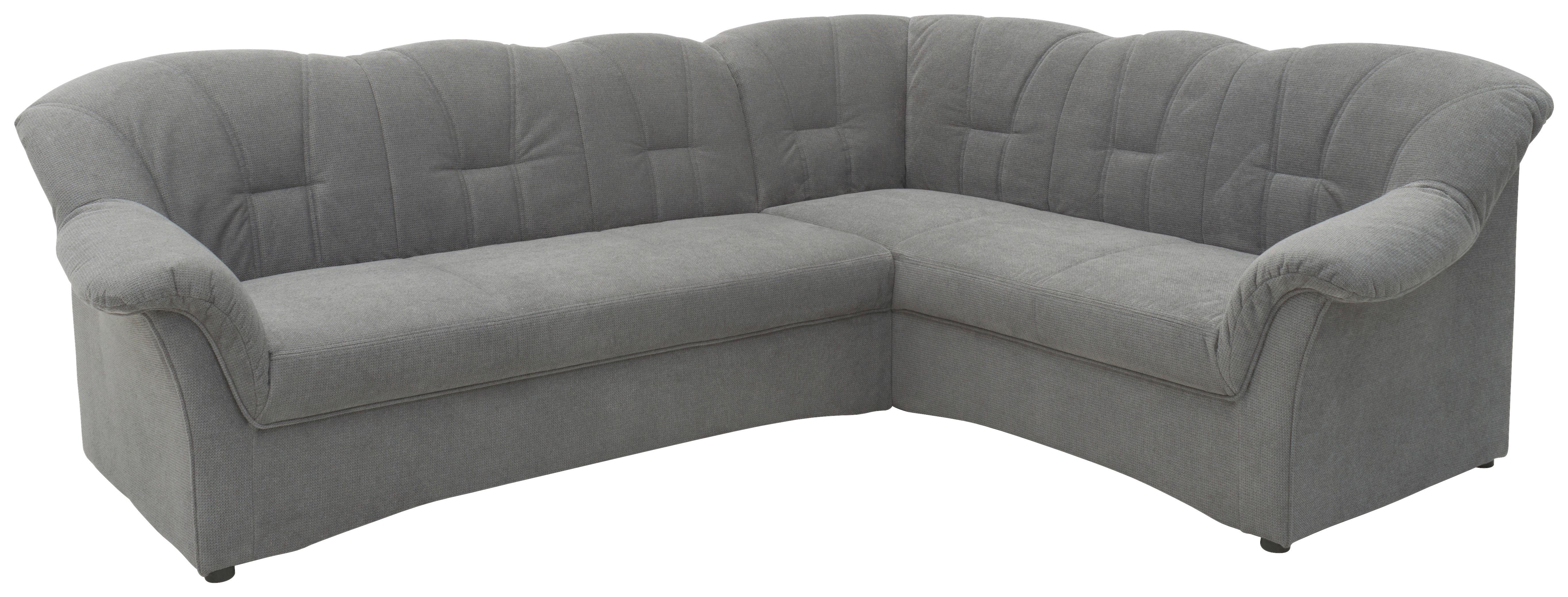 Ecksofa Papenburg Dunkelgrau - Dunkelgrau/Schwarz, KONVENTIONELL, Textil (243/192cm) - MID.YOU