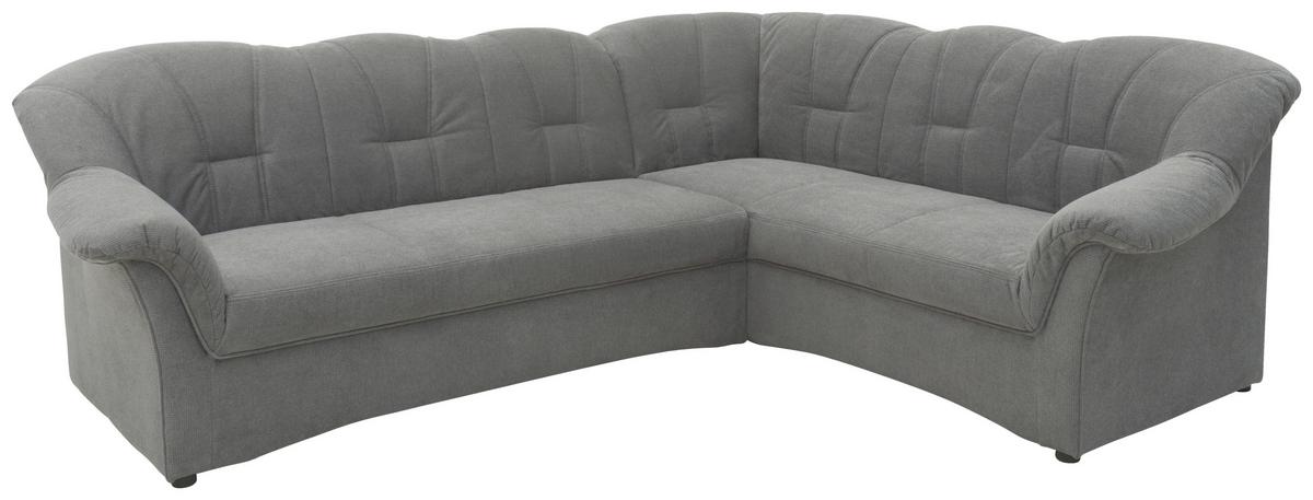 Ecksofa Papenburg Dunkelgrau - Dunkelgrau/Schwarz, KONVENTIONELL, Textil (243/192cm) - MID.YOU