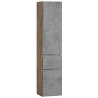 Hochschrank Varese B: 40 cm Hellgrau/Eiche Wotan - Eiche Wotan/Hellgrau, MODERN, Holzwerkstoff (40/180/35cm) - Held